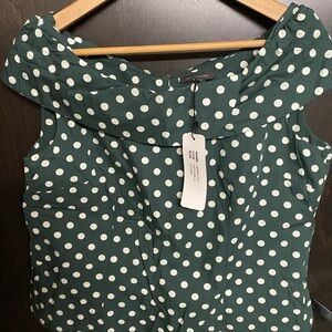 Emily and Fin Norma Top in Green Polka Dot